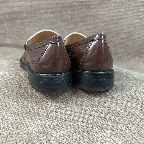LOFT Women’s size 7 Chocolate and White Two Tone Penny Loafers New Without Box - Picture 10 of 13